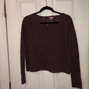 PURPLE VS SWEATER WITH LACE